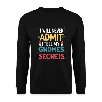 Nains de jardin Amateur de gnomes Drôle Gnome Jardinage - Sweat-shirt Unisexe - noir - Devant - Alina (178cm) & Michal (187cm)