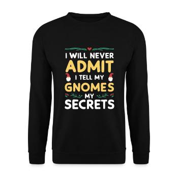 Nains de jardin Amateur de gnomes Drôle Gnome Jardinage - Sweat-shirt Unisexe - noir - Devant - Alina (178cm) & Michal (187cm)