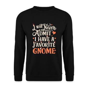 Garden Gnomes Gnome Lover Funny Gnome Gardening - Unisex Sweatshirt - black - Front - Alina (178cm) & Michal (187cm)