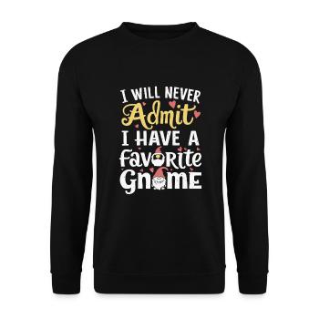 Garden Gnomes Gnome Lover Funny Gnome Gardening - Unisex Sweatshirt - black - Front - Alina (178cm) & Michal (187cm)