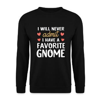 Nains de jardin Amateur de gnomes Drôle Gnome Jardinage - Sweat-shirt Unisexe - noir - Devant - Alina (178cm) & Michal (187cm)