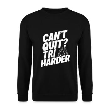 Triathlon Swim Bike Run Triathlete Sports Gift - Unisex Sweatshirt - black - Front - Alina (178cm) & Michal (187cm)