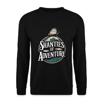 Sailors Sea Shanty Singing Ship Adventures - Unisex Sweatshirt - black - Front - Alina (178cm) & Michal (187cm)