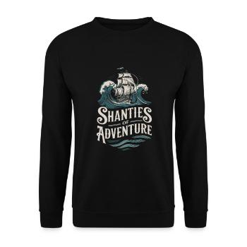 Sailors Sea Shanty Singing Ship Adventures - Unisex Sweatshirt - black - Front - Alina (178cm) & Michal (187cm)