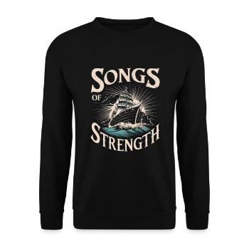 Sailors Sea Shanty Singing Ship Adventures - Unisex Sweatshirt - black - Front - Alina (178cm) & Michal (187cm)