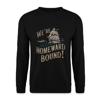 Sailors Sea Shanty Singing Ship Adventures - Unisex Sweatshirt - black - Front - Alina (178cm) & Michal (187cm)