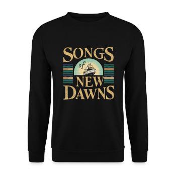 Sailors Sea Shanty Singing Ship Adventures - Unisex Pullover - Schwarz - Vorne - Alina (178cm) & Michal (187cm)