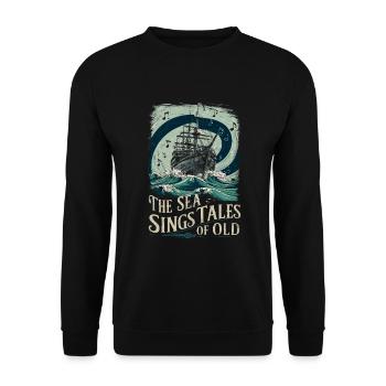 marins Sea Shanty Chant Ship Adventures - Sweat-shirt Unisexe - noir - Devant - Alina (178cm) & Michal (187cm)
