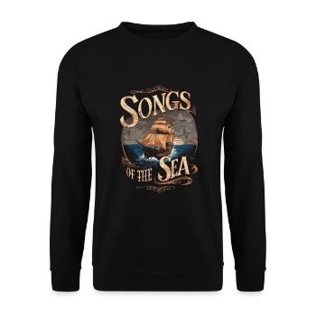Sailors Sea Shanty Singing Ship Adventures - Unisex Sweatshirt - black - Front - Alina (178cm) & Michal (187cm)