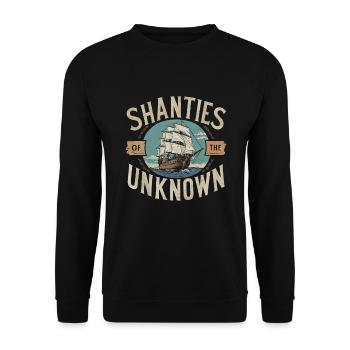 Sailors Sea Shanty Singing Ship Adventures - Unisex Sweatshirt - black - Front - Alina (178cm) & Michal (187cm)