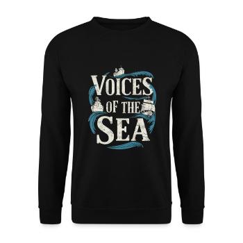 Sailors Sea Shanty Singing Ship Adventures - Unisex Pullover - Schwarz - Vorne - Alina (178cm) & Michal (187cm)