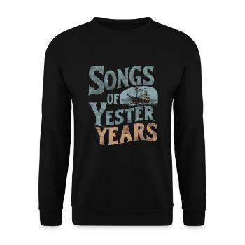 Sailors Sea Shanty Singing Ship Adventures - Unisex Sweatshirt - black - Front - Alina (178cm) & Michal (187cm)