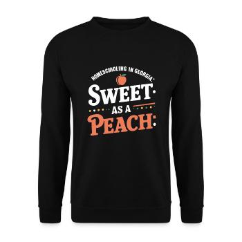 Georgia Homeschool Mom Life in Peach State - Unisex Sweatshirt - black - Front - Alina (178cm) & Michal (187cm)