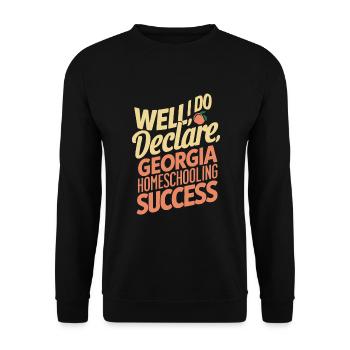 Georgia Homeschool Mom Life in Peach State - Unisex Sweatshirt - black - Front - Alina (178cm) & Michal (187cm)