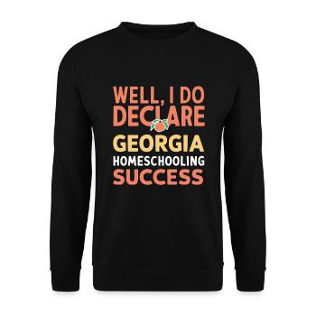 Georgia Homeschool Mom Life in Peach State - Unisex Sweatshirt - black - Front - Alina (178cm) & Michal (187cm)