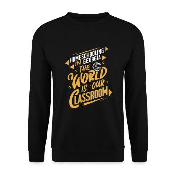 Georgia Homeschool Mom Life in Peach State - Unisex Sweatshirt - black - Front - Alina (178cm) & Michal (187cm)