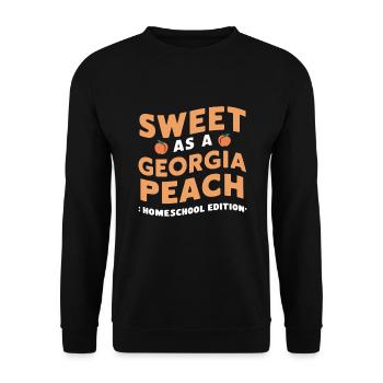 Georgia Homeschool Mom Life in Peach State - Unisex Sweatshirt - black - Front - Alina (178cm) & Michal (187cm)