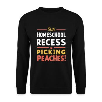 Georgia Homeschool Mom Life in Peach State - Unisex Sweatshirt - black - Front - Alina (178cm) & Michal (187cm)