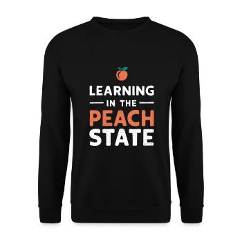 Georgia Homeschool Mom Life in Peach State - Unisex Sweatshirt - black - Front - Alina (178cm) & Michal (187cm)