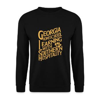 Georgia Homeschool Mom Life in Peach State - Unisex Sweatshirt - black - Front - Alina (178cm) & Michal (187cm)