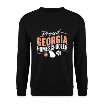 Georgia Homeschool Mom Life in Peach State - Unisex Sweatshirt - black - Front - Alina (178cm) & Michal (187cm)