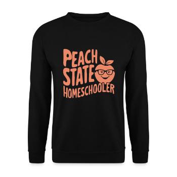 Georgia Homeschool Mom Life in Peach State - Unisex Sweatshirt - black - Front - Alina (178cm) & Michal (187cm)