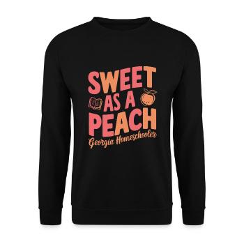 Georgia Homeschool Mom Life in Peach State - Unisex Sweatshirt - black - Front - Alina (178cm) & Michal (187cm)