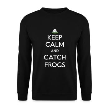 Chasseur de grenouilles amphibiens, piégeage de grenouilles - Sweat-shirt Unisexe - noir - Devant - Alina (178cm) & Michal (187cm)