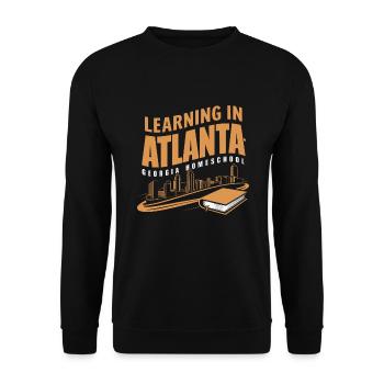 Georgia Homeschool Mom Life in Peach State - Unisex Sweatshirt - black - Front - Alina (178cm) & Michal (187cm)