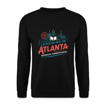 Georgia Homeschool Mom Life in Peach State - Unisex Sweatshirt - black - Front - Alina (178cm) & Michal (187cm)