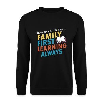Georgia Homeschool Mom Life in Peach State - Unisex Sweatshirt - black - Front - Alina (178cm) & Michal (187cm)