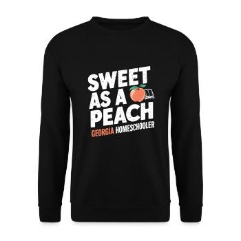 Georgia Homeschool Mom Life in Peach State - Unisex Sweatshirt - black - Front - Alina (178cm) & Michal (187cm)