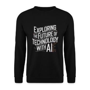 monde fascinant de la robotique et de l’artificiel - Sweat-shirt Unisexe - noir - Devant - Alina (178cm) & Michal (187cm)