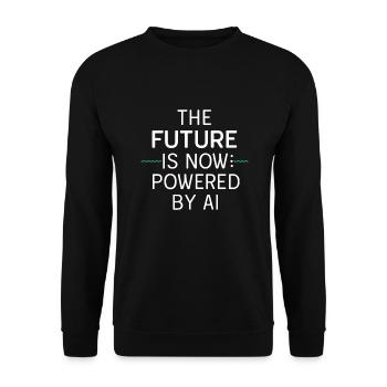 monde fascinant de la robotique et de l’artificiel - Sweat-shirt Unisexe - noir - Devant - Alina (178cm) & Michal (187cm)