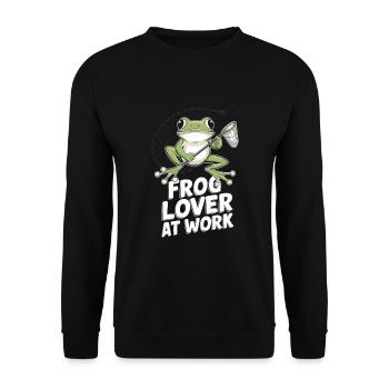 Chasseur de grenouilles amphibiens, piégeage de grenouilles - Sweat-shirt Unisexe - noir - Devant - Alina (178cm) & Michal (187cm)