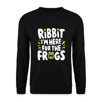 Amphibian frog hunter enthusiast, frog trapping - Unisex Sweatshirt - black - Front - Alina (178cm) & Michal (187cm)