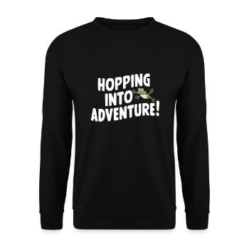 Amphibian frog hunter enthusiast, frog trapping - Unisex Sweatshirt - black - Front - Alina (178cm) & Michal (187cm)
