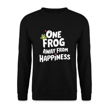Amphibian frog hunter enthusiast, frog trapping - Unisex Sweatshirt - black - Front - Alina (178cm) & Michal (187cm)