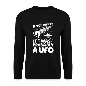 Stargazing And Meteor Shower Enthusiast - Unisex Pullover - Schwarz - Vorne - Alina (178cm) & Michal (187cm)