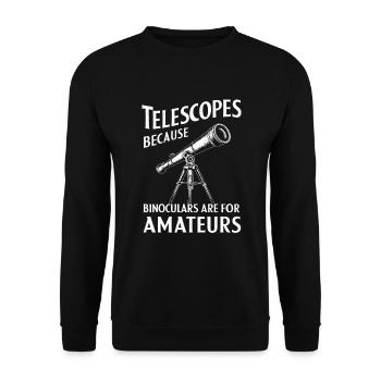 Stargazing And Meteor Shower Enthusiast - Unisex Pullover - Schwarz - Vorne - Alina (178cm) & Michal (187cm)