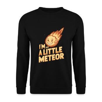 Stargazing And Meteor Shower Enthusiast - Unisex Pullover - Schwarz - Vorne - Alina (178cm) & Michal (187cm)