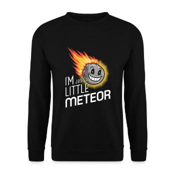 Stargazing And Meteor Shower Enthusiast - Unisex Pullover - Schwarz - Vorne - Alina (178cm) & Michal (187cm)