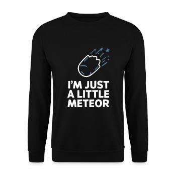 Stargazing And Meteor Shower Enthusiast - Unisex Pullover - Schwarz - Vorne - Alina (178cm) & Michal (187cm)