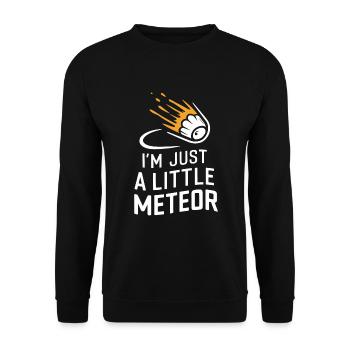 Stargazing And Meteor Shower Enthusiast - Unisex Pullover - Schwarz - Vorne - Alina (178cm) & Michal (187cm)