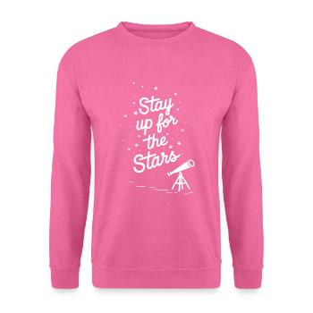 Stargazing And Meteor Shower Enthusiast - Unisex Pullover - Pink - Vorne