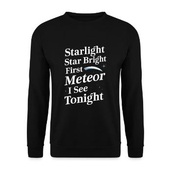 Stargazing And Meteor Shower Enthusiast - Unisex Sweatshirt - black - Front - Alina (178cm) & Michal (187cm)