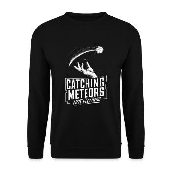 Stargazing And Meteor Shower Enthusiast - Unisex Sweatshirt - black - Front - Alina (178cm) & Michal (187cm)