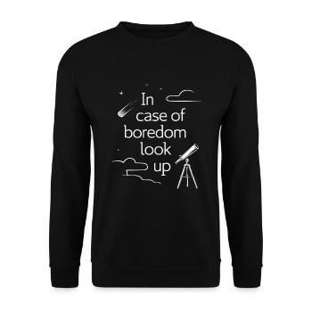 Stargazing And Meteor Shower Enthusiast - Unisex Sweatshirt - black - Front - Alina (178cm) & Michal (187cm)