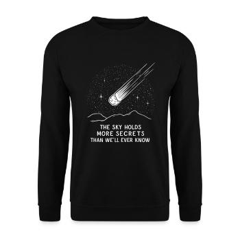 Stargazing And Meteor Shower Enthusiast - Unisex Sweatshirt - black - Front - Alina (178cm) & Michal (187cm)