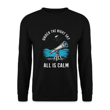 Amateur d’observation des étoiles et de pluie de météores - Sweat-shirt Unisexe - noir - Devant - Alina (178cm) & Michal (187cm)